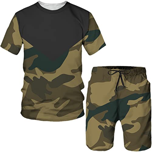 Survêtement d'été anti-transpiration ensemble camouflage 3D homme taille M