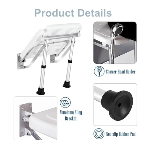 Tabouret de douche pliable pour libérer l'espace des petites salles de bain