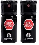 Spray anti-aggressione Stop Attack, 40 ml, la soluzione definitiva per la massima sicurezza, efficace, veloce e deterrente, 4 metri di portata (Confezione da 2)