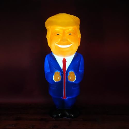 Image of 24-Inch Giant Trump Novelty Blow Mold Light - Retro Decor with Fun LED Lights for Indoor Use - Quirky Lamp for Kitchen or Party Display