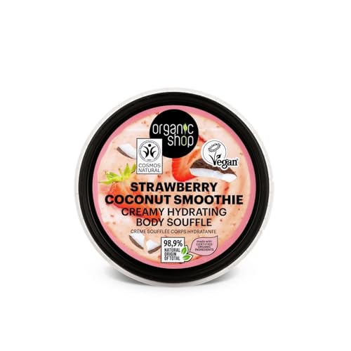 Organic Shop Body Souffle Strawberry Coconut Smoothie (250ml), Pink, 250 ml (Pack of 1) - Image 2