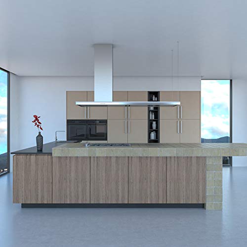 Futuro Futuro Island-Mount Range Hood 69" 940-Cfm | Streamline Left-Handed | Stainless Steel Vent Hood | Modern Italian Exhaust Hood | Led, Ultra-Quiet W/Blower #TOP5