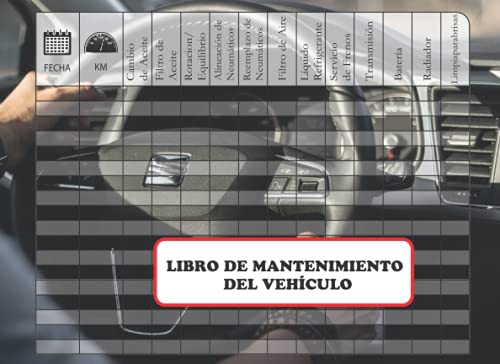 Libro de Mantenimiento del Vehículo: Registro de mantenimiento de vehículos - formulario a rellenar para cada intervención - accesorio de coche, moto ... - Permite anotar todas las intervenciones.