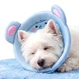 Soft, Breathable Recovery Collar: This dog cone collar uses soft, breathable fabric keep your pet cool and comfortable. Its non-stuffy design reduces neck pressure and allows easy access to food and water, supporting a calm recovery at home