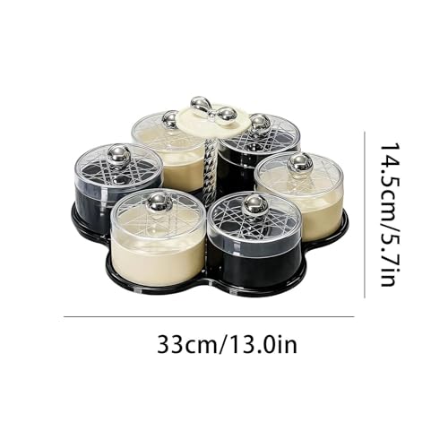 Récipient pour fruits secs rotatif à compartiments modulables - 6