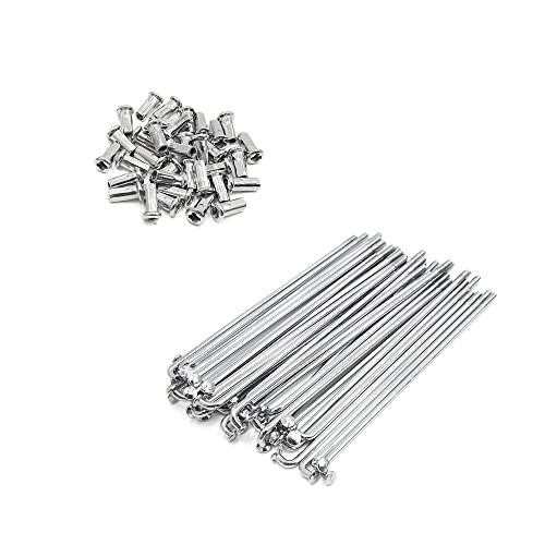 sourcing map 36Stk 4mm Gewinde Durchmesser 170mm Länge Motorrad Rad Speichen mit Nippel