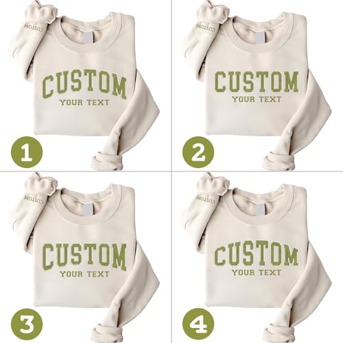 Custom Embroidered Sweatshirt - Design Your Own Text or Name, Personalized Crewneck Pullover, Gift for Men & Women, Cozy and Stylish for Birthday, Christmas, Anniversary, Mother's Day2