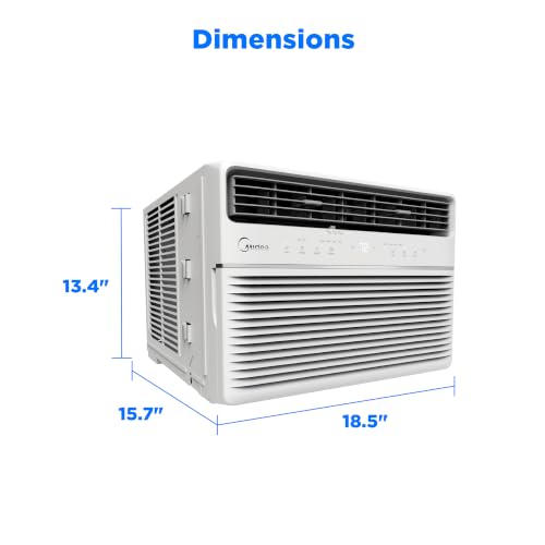 Image of Midea 8,000 BTU Window Air Conditioner, Electronic Control, 350 Sq. Ft.