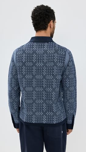 Paul Smith COLLECTION PIACENZAカシミア100% Paul Smith - Blue & White Floral Cotton Sport Shirt