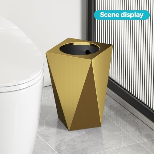 Caneca de basura de acero inoxidable 10L diamante miniatura 2