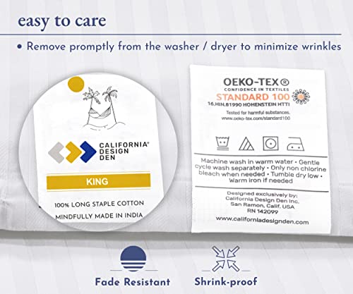 California Design Den King Size Duvet Cover Set, Premium 400 Thread Count 100% Cotton Sateen, Hotel Quality, Soft Luxury Sateen Weave Comforter Cover, Button Closure thumb #5