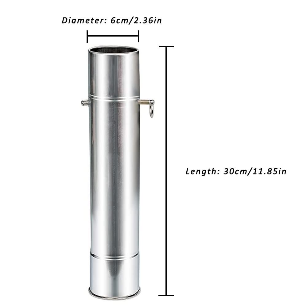 SoloWilder Ofenrohr-Set – 2 Gerade Edelstahlrohre, 32 Cm Lang, 6 Cm Durchmesser, Für Außenöfen & Abgas