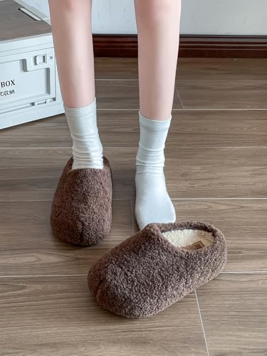 ZQW Fuzzy Fluffy Winter Clog for Women Cute Cloud Slippers Slides with Hidden Lift - Cozy Lightweight Closed-Toe Sandals4