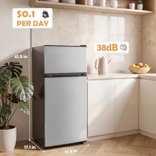 Image of Manastin 4.5 Cu.Ft 2-Door Mini Fridge Freezer, 2-Piece Set for Dorm /Office