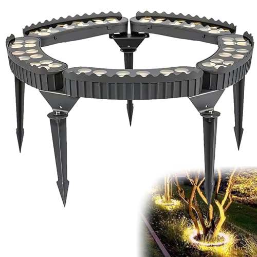 Éclairage de jardin LED 12W étanche IP65 en aluminium pour arbre 5 pièces jaune
