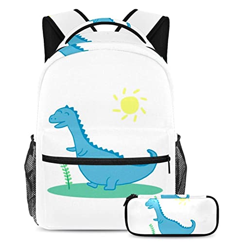 Sac à dos dinosaure ergonomique avec trousse pour ranger les cahiers