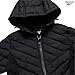 Reebok Womens Jacket - Lightweight Softshell Quilted Jackets for Women Zip Up Hooded Winter Coat Outerwear with Pockets, Size X-Large, Jet Black