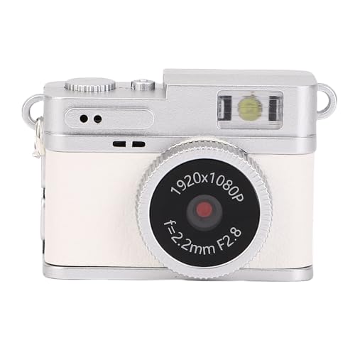 Caméscope vidéo de photo portable mini caméra trousseau blanche 1080p