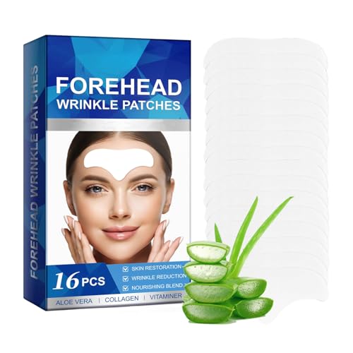 NovaCharm 16 Pcs Forehead Wrinkle Patches Overnight - Anti Wrinkle Patches for Forehead - Fore head Wrinkles Tr-ea-tment for Women with Collagen,Vitamin E,Aloe - Hydrating Nourishing Firming