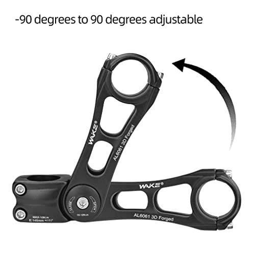 Cysky Bike Stem Universal 31.8Mm And 25.4Mm Adjustable ± 90 Degree 145Mm Mtb Stem Bike Stem Riser Short Handlebar Stem For Mountain Bike Road Bike Bmx City Bike Bicycle thumb #2