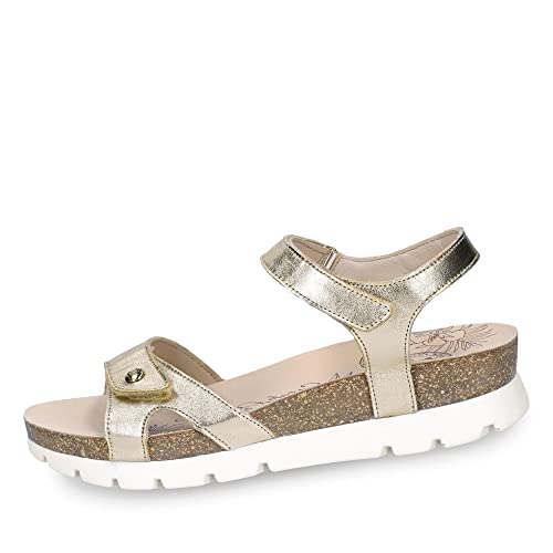 Panama Jack Sandalias planas Sulia Shine para mujer, dorado, 40 EU