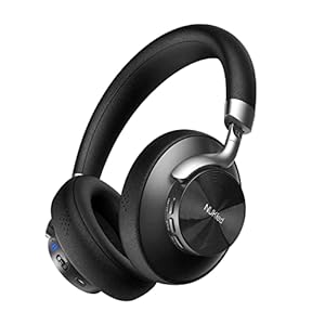 Bluetooth Headphones Over Ear, 50H Playtime Wireless Active Noise Cancelling Headphones with Built-in Mic, HiFi Stereo Sound with 4 EQ Music Modes, Support Voice Assistant – Black