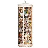 BDHD【大容量】ぬいぐるみ収納ケース 透明カバー付き｜収納ボックス おもちゃ収納筒 玩具整理袋｜子供用 収納バッグ 男の子 女の子 保育園向け (ミルクブラウン,25*120cm) [並行輸入品]