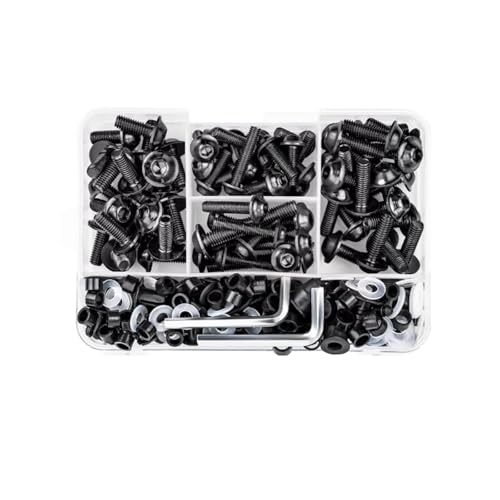 �I�[�g�o�C�p�l�W Compatible With For Ninja500 EX500D 1994-1996 For Ninja650 EX650E 2012-2013 �I�[�g�o�C�l�W�{���g�ƃi�b�g�Z�b�g(Black)