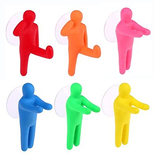 6 Pieces Wall Mounted Duty Suction Cup Toothbrush Holder Hooks Set For Mounting On Smooth Wall In Shower, Bathroom, Garage, Office #TOP30