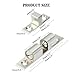 Alise Double Roller Catch Cabinet Latches,Adjustable Double Ball Tension Roller Catch Latch Brass Cabinet Door Latch,67mm Solid Metal Cabinet Latches and Catches,Pack of 4,Silver