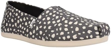 TOMS Womens Alpargata Leopard Slip On Flats Casual - Black - Size 6 B | Image 1
