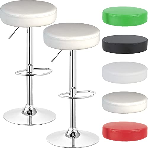 Beltom® 2 SGABELLI DA BAR E CUCINA CON PENISOLA REGOLABILI IN ALTEZZA SEDIA GIREVOLE PER PIZZERIE PUB RISTORANTI HOTEL SOGGIORNO UFFICIO - MODELLO Star - X2-Argento