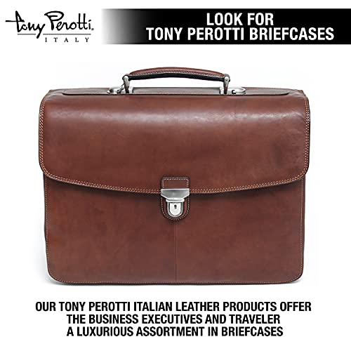 Tony Perotti Men's Italian Leather Trifold Wallet - Rfid Quick Access Wallet Holds Credit Cards, Id, Cash And Receipt - Eco-Friendly Vegetable-Tanned Full Grain Italian Made (Brown, Non-Personalized) #TOP6