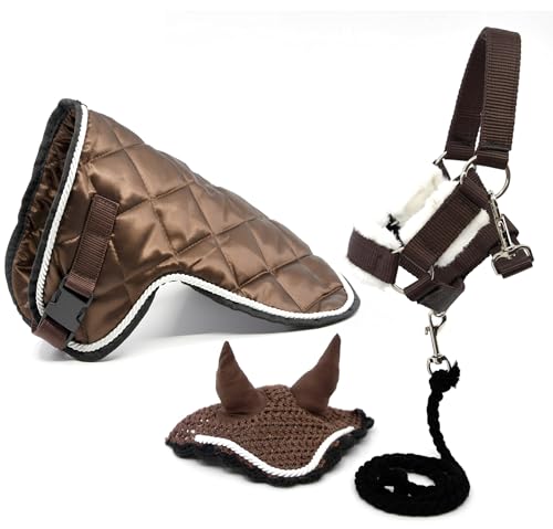 Kit licol moumoute et couverture marron chocolat pour hobby horse cadeau enfant