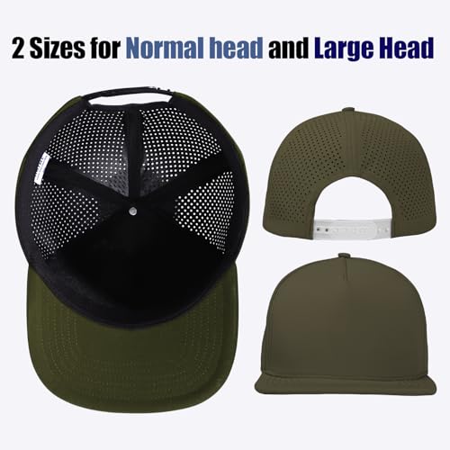 Image of M /L /XL /XXL Oversize Flat Bill Baseball Cap for Men Women Quick Dry Snapback Hats Summer Mesh 5 Panel Cap
