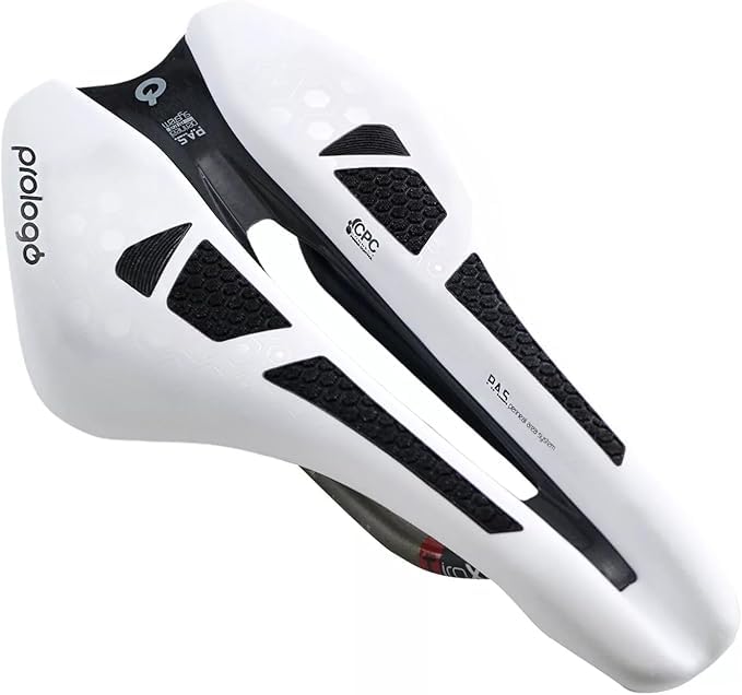 Prologo Dimension Tri CPC TIROX Rail Triathlon Time Trial Saddle 143 mm, Blanco, PR3107-Q