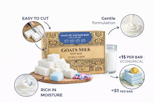 10 LBS Goats Milk Soap Base, Melt and Pour Supplies Kit for Soap Making Alternate view