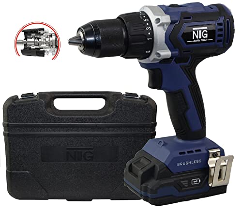 Akkuschrauber 20V Brushless Technologie, Akku 2.0 Ah Akkus, 46Nm Max, 2 Gänge, 25+1 Drehmomentstufen, 3-stufige Akku… – Bild 3