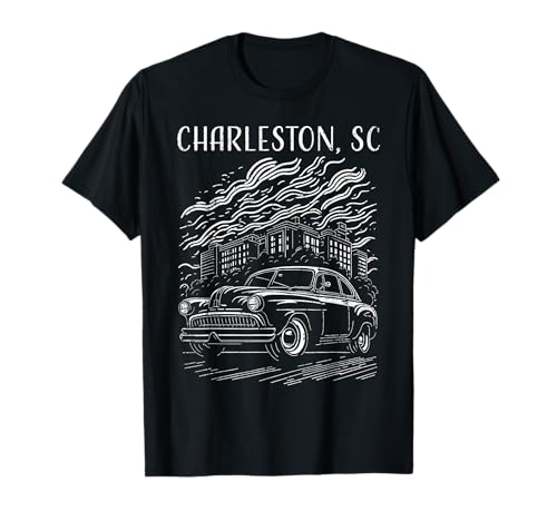 Charleston SC Voiture classique industrielle design vintage T-Shirt