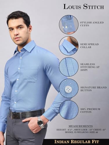 Image of LOUIS STITCH Men's Cotton Regular Fit Shirt (ST-GRP1)