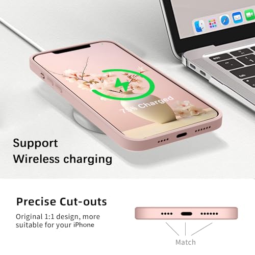 Coque silicone iPhone 13 Pro rose KPPIT antichoc en gel souple