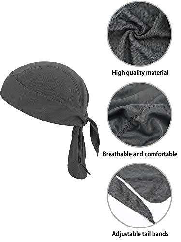 6 Pieces Sweat Wicking Beanie Cap Helmet Liner Skull Cap Breathable Cycling Head Wrap For Women Men Outdoor Activities (Classic Colors) #TOP4