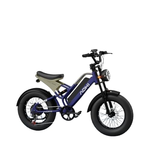 Image of Aoki Street Mamba Electric Bicycle | 48V 250W Motor | 105km Range | 15.8Ah Removable Battery | Dual Suspension | Colour LCD | NFC Smart Unlock | Midnight Blue