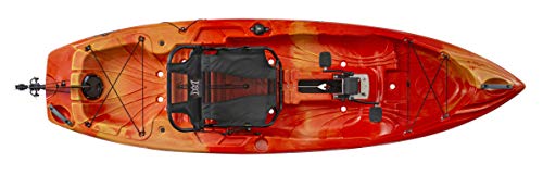 Perception Crank 10 | Sit on Top Pedal Kayak | Adjustable Lawn Chair Seat | 10' | Sunset