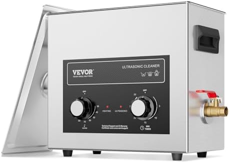 VEVOR 6L Ultrasonic Cleaner with Heater Timer & Basket, Professional Digital Sonic Cavitation Machine, 180W Cleaning Machine for Watch Instruments, Glasses, Coin, Metal Parts, Tool