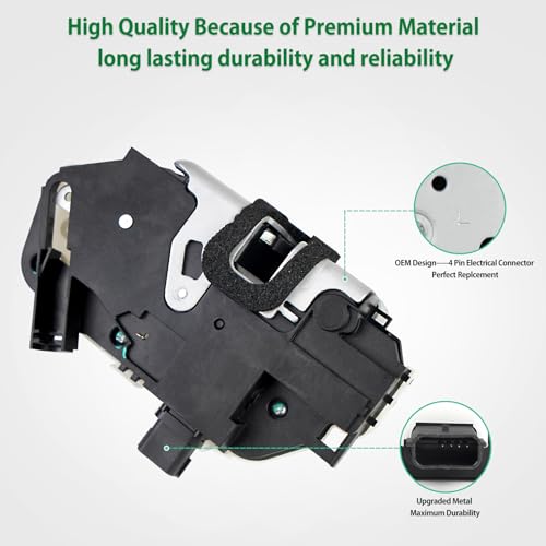Image of Front Left Driver Side Latch Lock Power Door Latch Actuator Compatible with Ford Explorer Taurus F150 2009-2019 Lincoln MKS 2009-2016 Replace 937-628 7T4Z7821813C 9S4Z5421813A