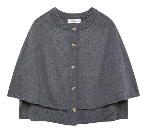 Shawl Wraps for Women Cropped Cardigan Knit Button Up Cape Sweaters Crew Neck Fall Loose Holiday Gifts Trendy Outfits