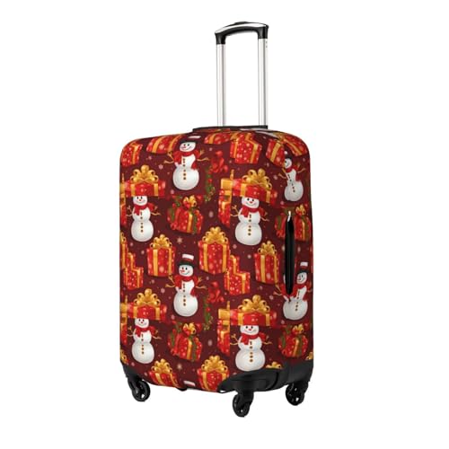 Merry Christmas Snowman Print Elastic Washable Baggage Protector Universal Suitcase Cover Travel Luggage Cover2