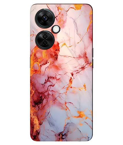 Image of ''Marble''-(Golden) Printed Hard Mobile Back Cover & Case for OnePlus Nord CE 3 Lite 5G, Designer | Protective & Premium Cover & Case