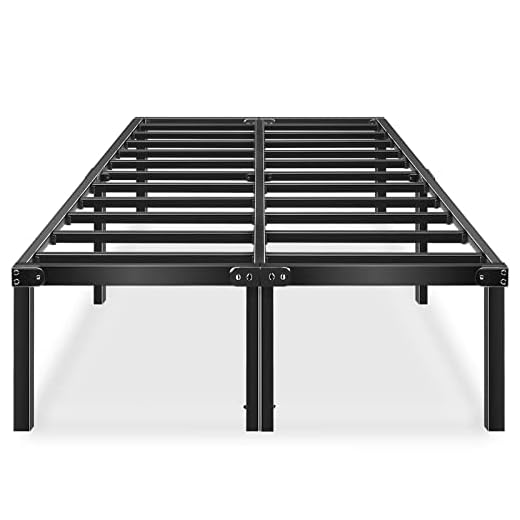 HAAGEEP 18 Inch High Platform California King Bed Frame with Storage Metal Cal Bedframe No Box Spring Needed Tall